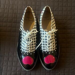 Torrid Black and Pink Checkered Flats